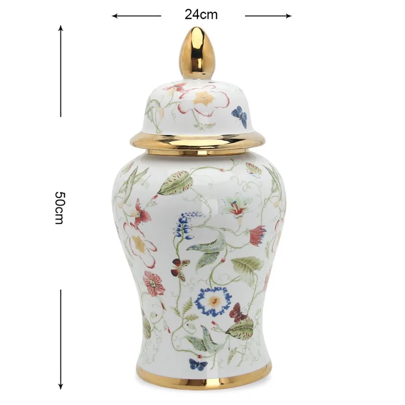 Vase ceramic flower arrangement, ornament flower arrangement