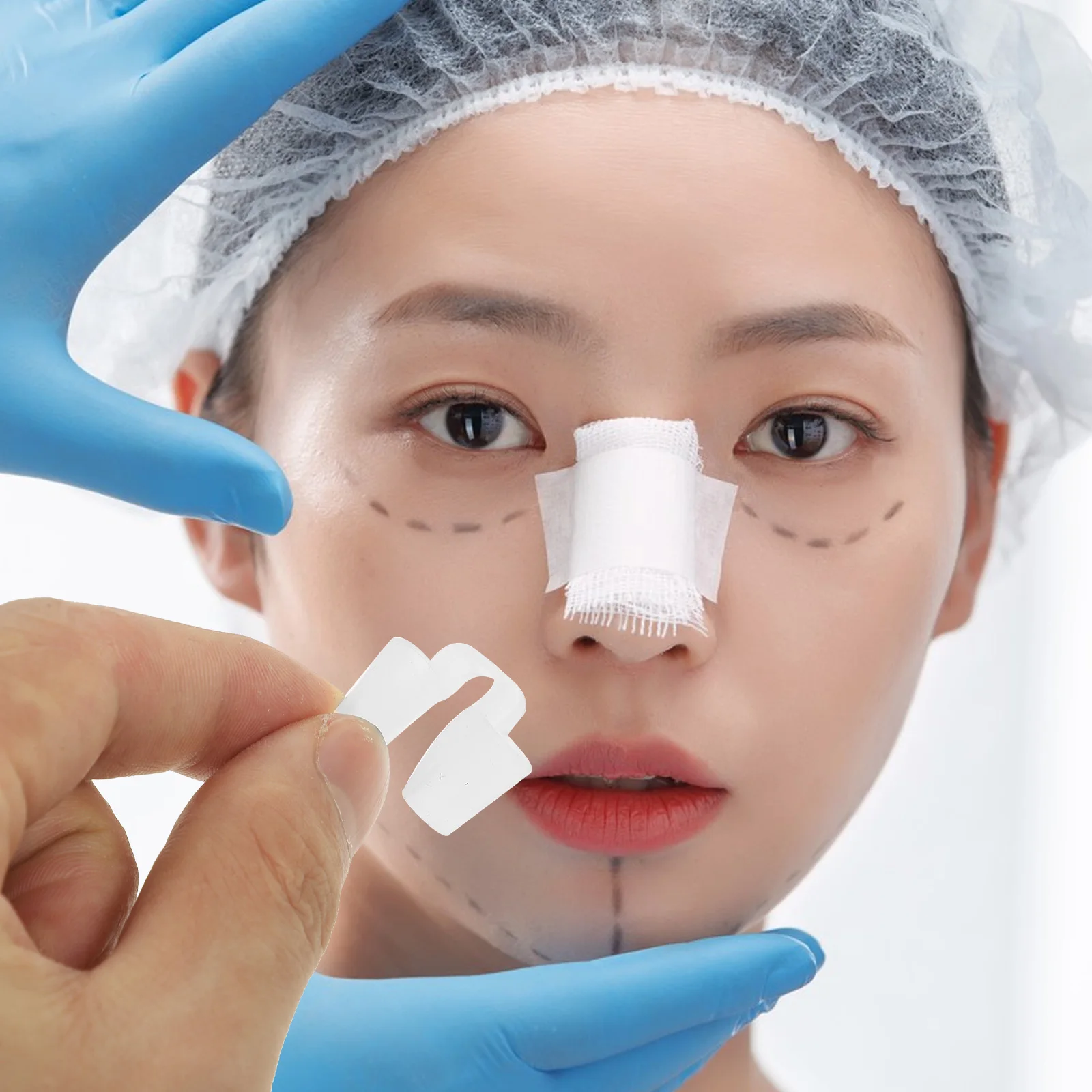 

Silicone Nose Internal Support Nostril Retainer Keeper Postoperation Accessory Comfortable Durable Safe Skin Easy Daily Use