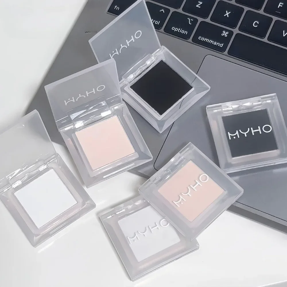 Czarny Matowy Rozświetlacz Płatek Cieni do Powiek Smoked Delikatny i Trwały, Naturalnie Rozświetlający Dopaminowy Cień do Powiek Monochromatyczny