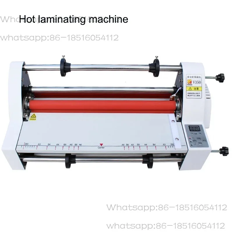 220V/50Hz New Paper Laminating Machine cold roll laminator Four Rollers worker card office file  laminating machine