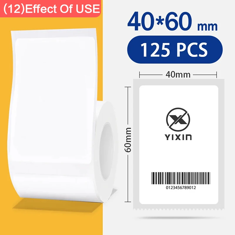 Niimbot B1 Witte Sticker 3/5/10 Rolls Waterdicht Papier Zelfklevend Label Wit Anti-Olie Voor B1 B21 Mini Thermische Printer Tape