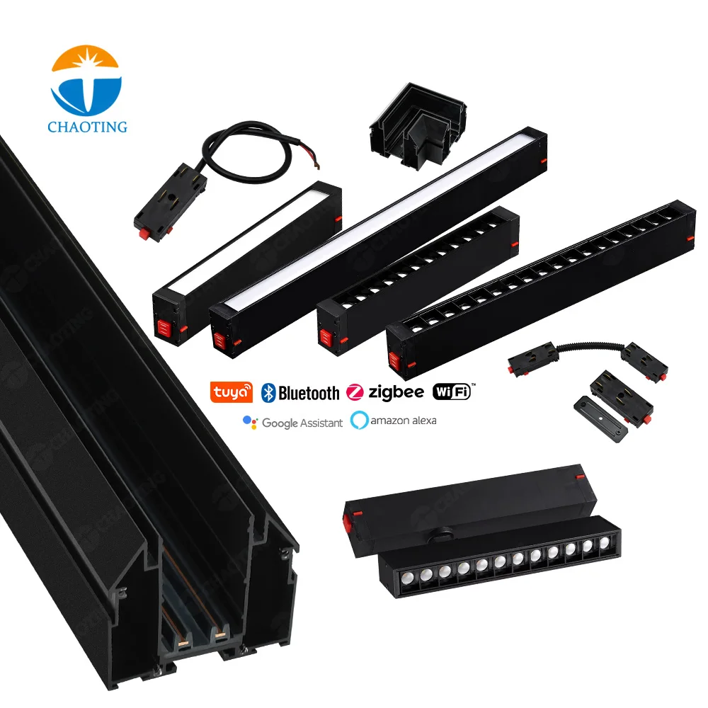 

Europe Hot Sell Stretch Ceiling Rail PVC Film Installation Accessories DC 220V Magnetic Track Lighting LED Aluminum Profile Rail