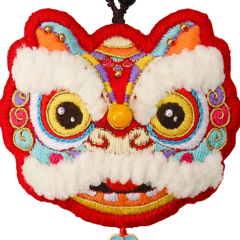 

Очарование льва, пробуждение пинг-ан, ручная вышивка, материал «сделай сам», сумка, пара, самостоятельная вышивка, пинг-фу, бойфренд, автомобиль, кулон, брелок