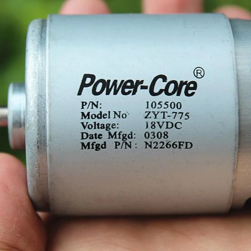 محرك RS-775 مع مروحة تبريد مدمجة، محرك تيار مستمر عالي السرعة 18 فولت، عمود D للأدوات الكهربائية ونماذج DIY