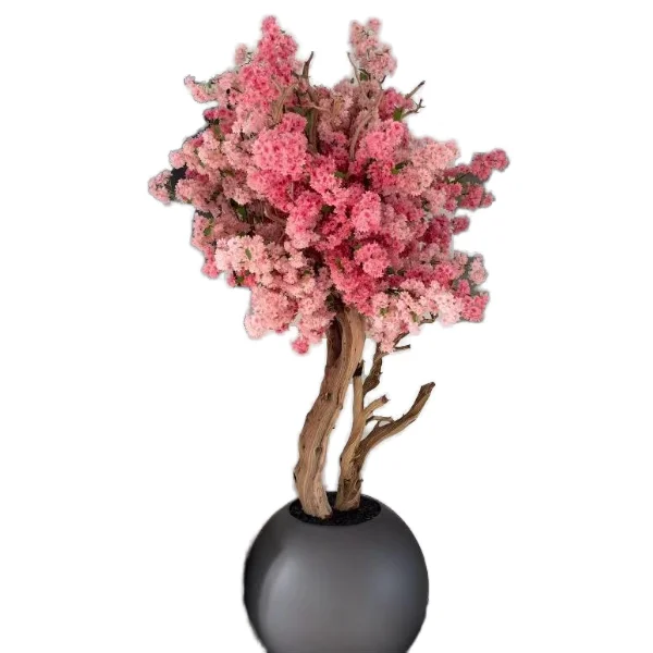 

Hot Sale Custom Indoor Home Artificial Cherry Blossom Tree High Quality Pink White Plastic Wood Popular on TikTok and YouTube