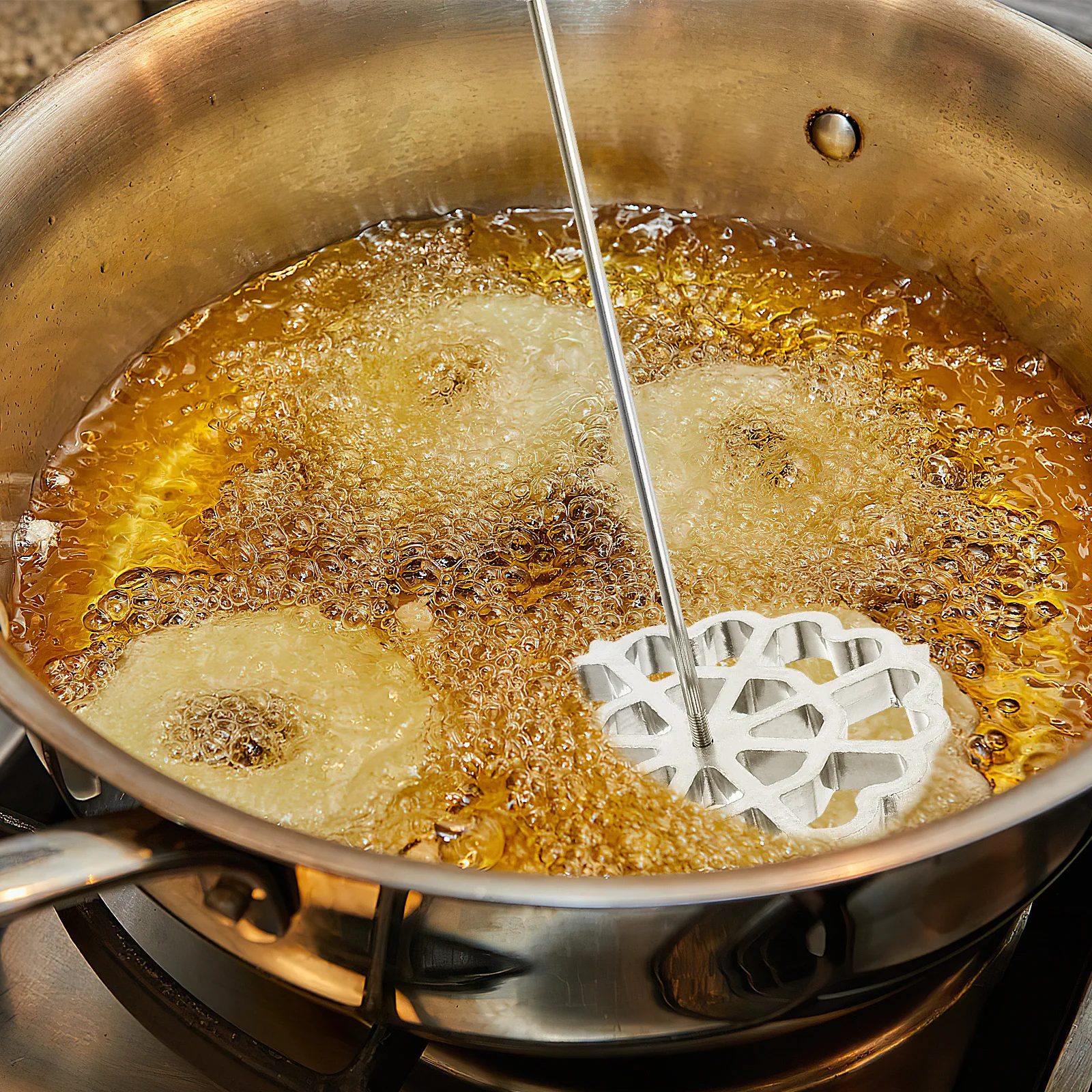 

Frying Spoon Steel Non-Stick Wooden Handle For Pancake Handle Spoon For Frying Snack Kitchen Tool Home Restaurant