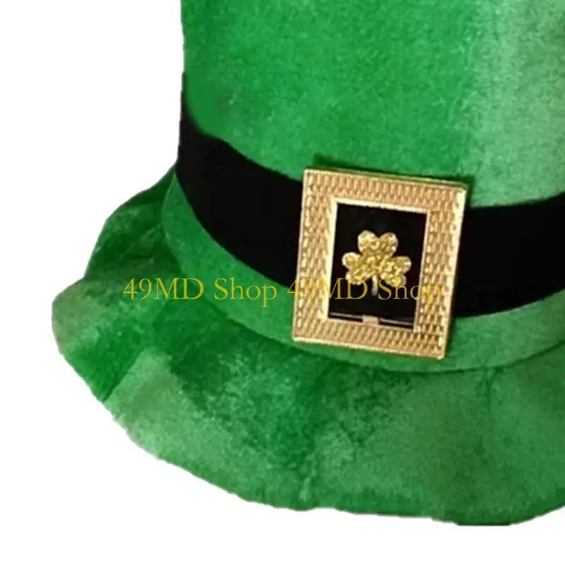 49MD Patrick Day Hat Green Leprechaun Hat Irish Leprechaun Hat Green Top Hat