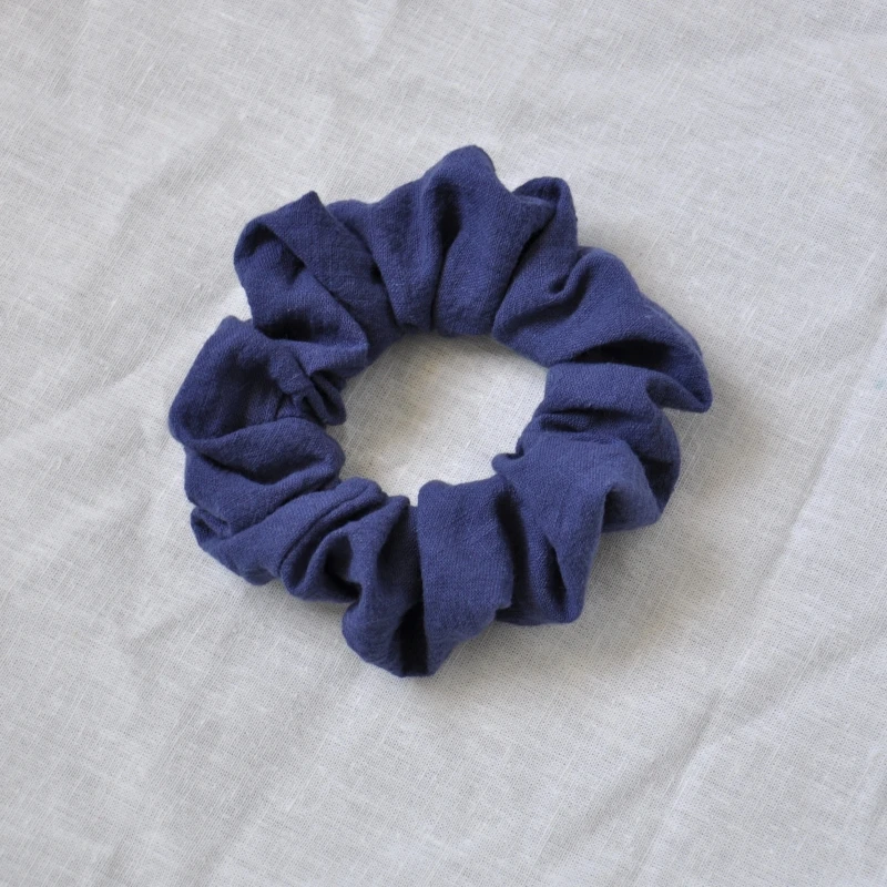 20 개/몫 리넨 헤어 Scrunchie 소녀를위한 수제 헤어 탄성 포니 테일 헤어 타이 어린이 여성 헤어 액세서리