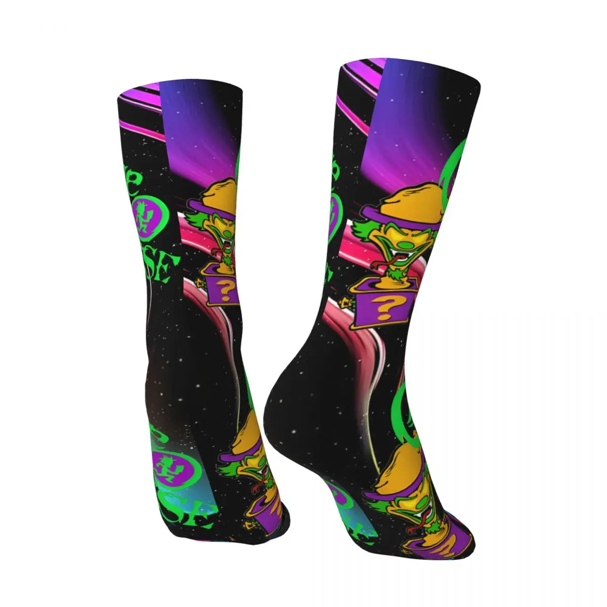 Retro Colorful Men's compression Socks Unisex Insane Clown Posse Harajuku Pattern Printed Novelty Crew Sock