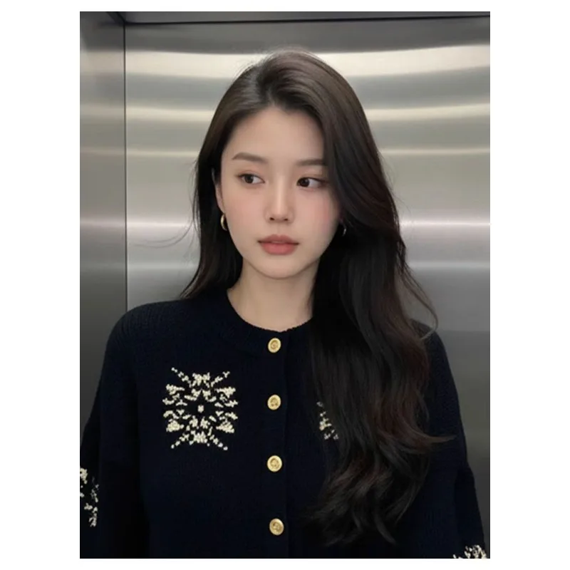 Ethnic Jacquard Sweater Women's Autumn and Winter Loose Sweater Cardigan Jacket