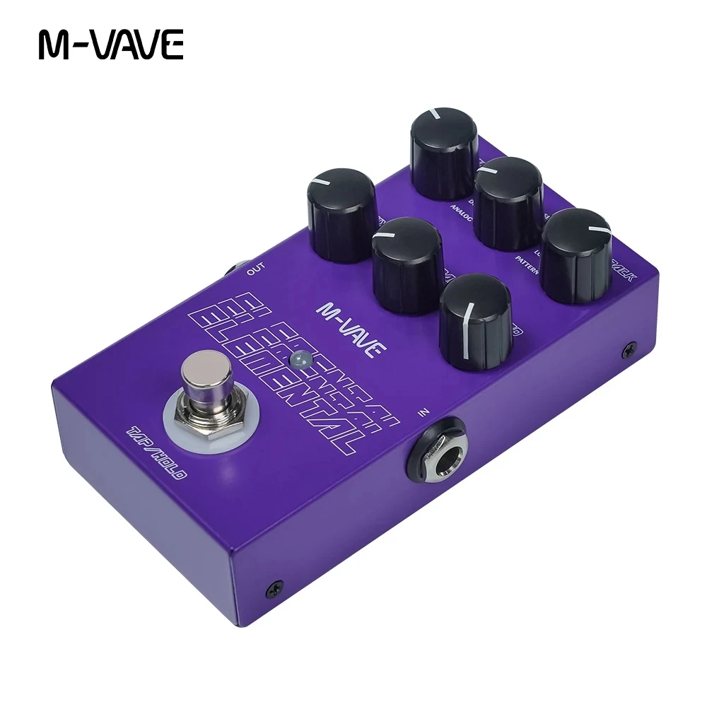 2024 NEW M VAVE Elemental Digital Delay Pedal, 9 Different Delay Effects, Support for TAP and HOLD Mode,Delay Guitar Pedal