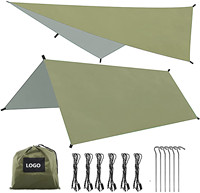 Ultralight Camping Hammock Rain Fly Cover Backpacking Tarp Survival Shelters Waterproof Tent Free Customized Logo Nylon