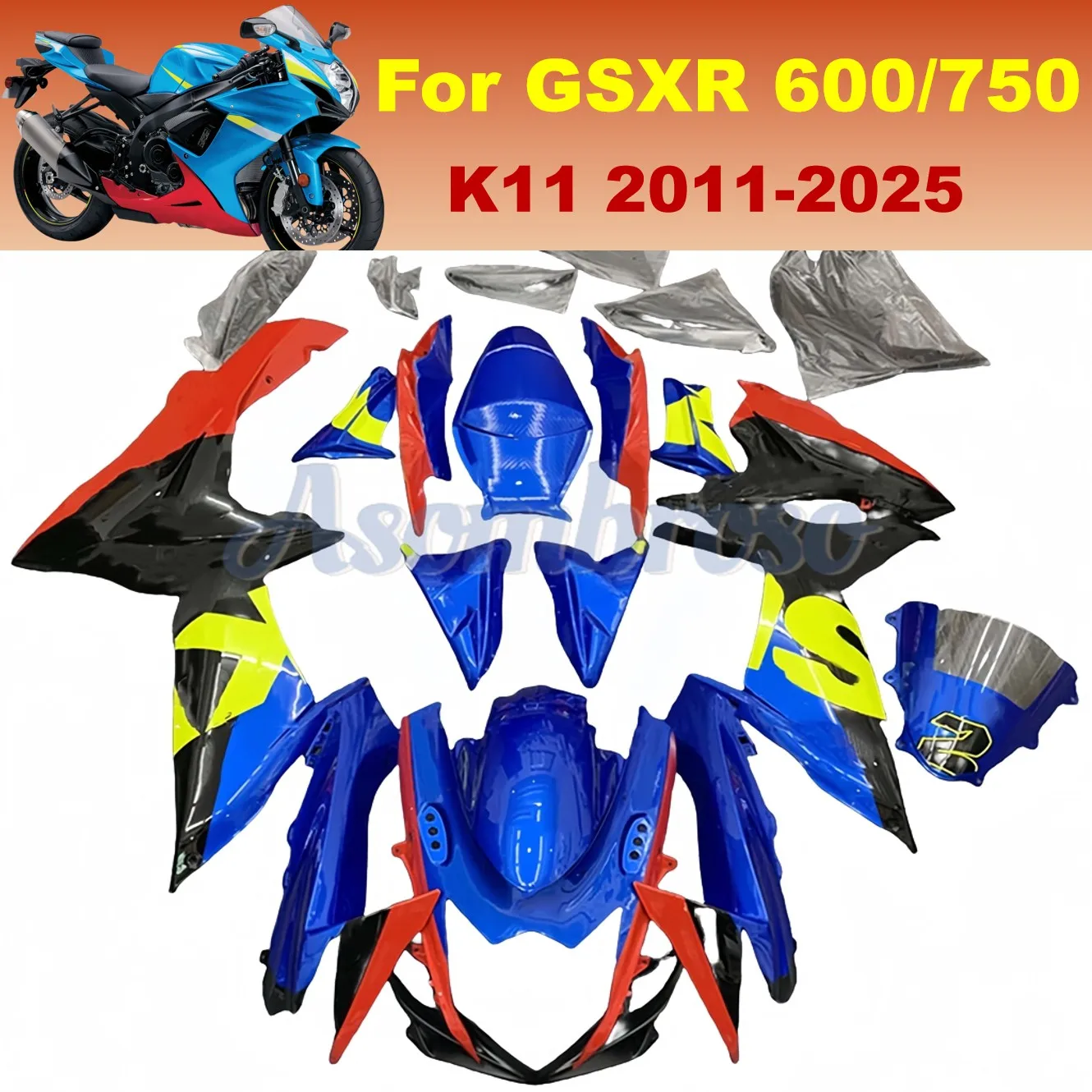 

High Quality Injection Motorcycle Fairing kit For GSXR600 GSXR750 2011-2025 2017 2015 2016 2018 2019 2020 2023 GSXR 600 750 K11