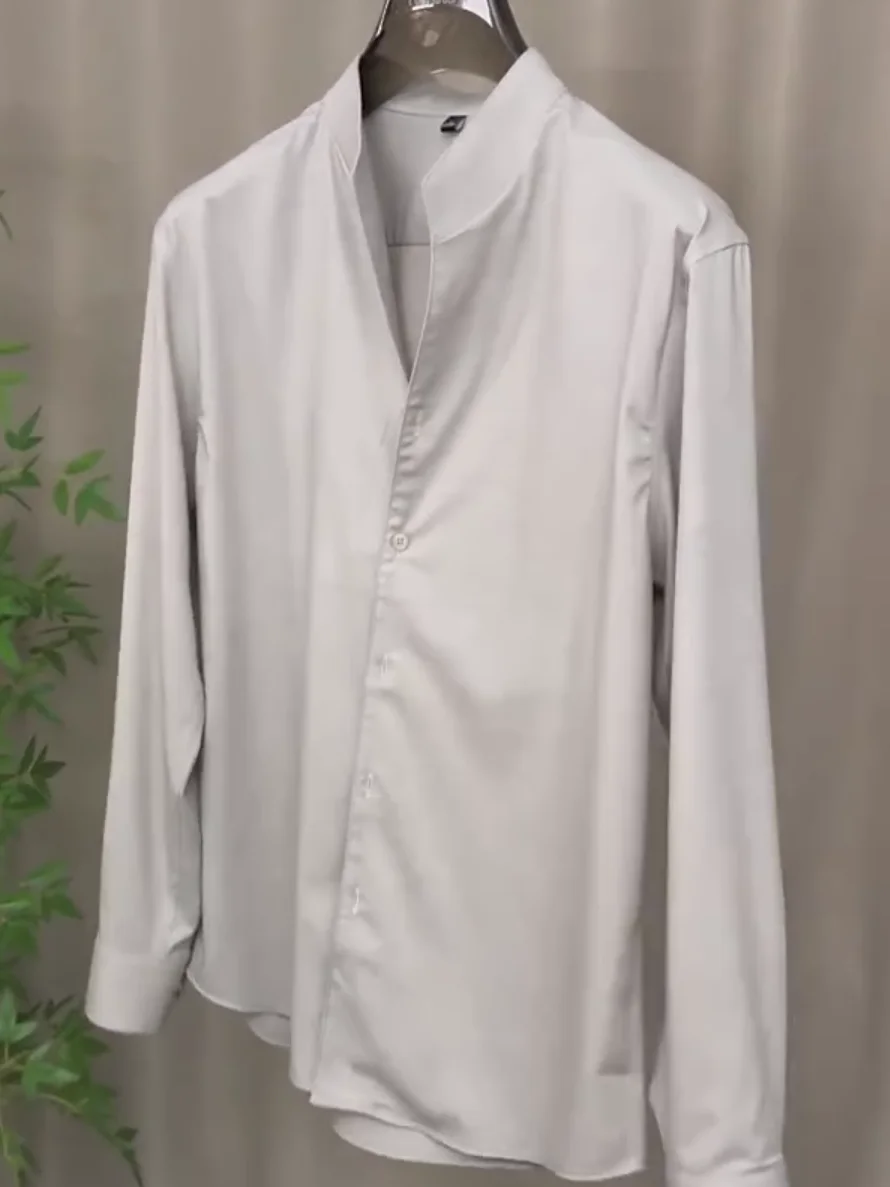 

Весенне-осенний модальный длинный све irt, мужской повседневный высококачественный воротник-стойка премиум-класса Feel Personali, молодежный тренд