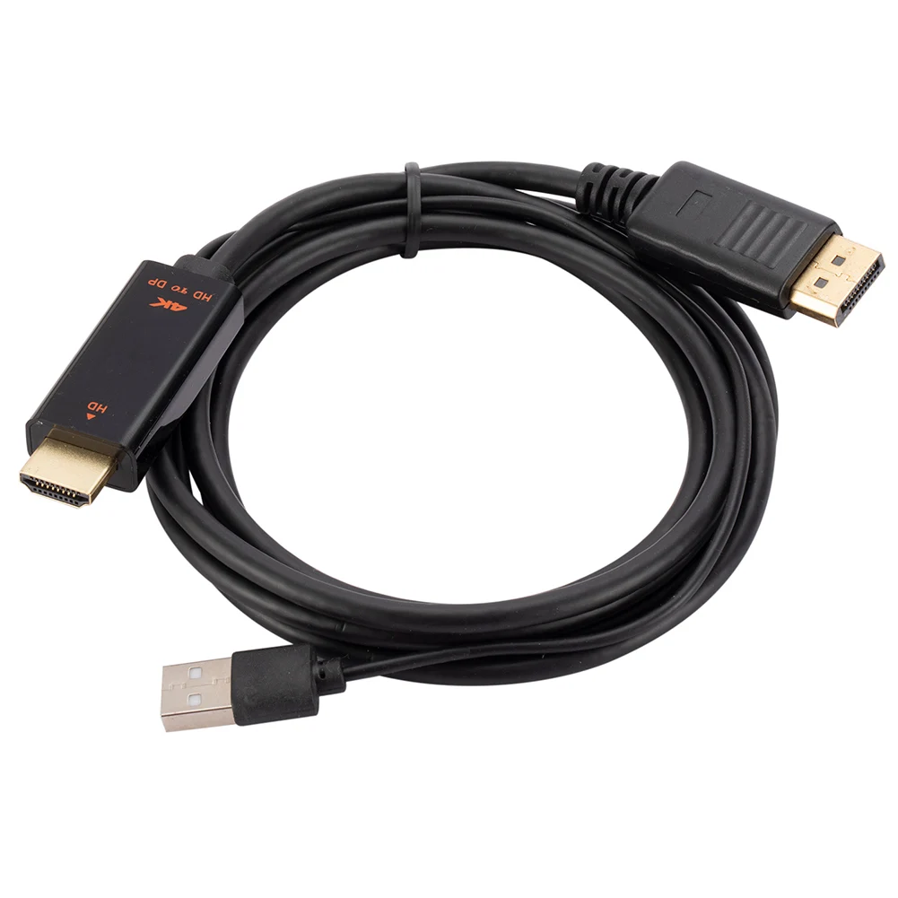 كابل HDMI 1.8 متر متوافق مع كابل DisplayPort USB 4K 60 هرتز HDMI-متوافق مع سلك DP HDMI-متوافق مع محول Displayport