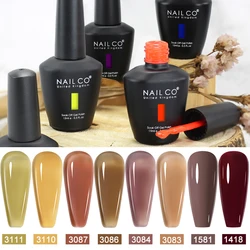 NAILCO 겨울 컬러 젤 네일 광택제 베르니스 반영구 UV 젤 광택제, 네일 아트 젤 매니큐어 탑베이스 네일 글루 바니시