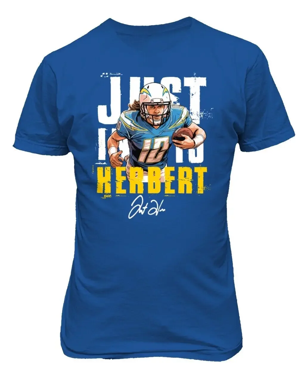 Herbert 10 Los Angeles Football Quarterback Signed Unisex T-Shirt