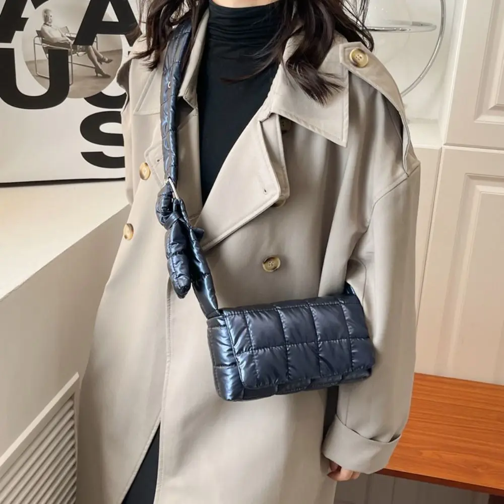 

Fashion Korean Style Space Cotton Bag Lightweight Waterproof Women's Shoulder Bag Quilted Puffy Down Small Square Bag Ladies
