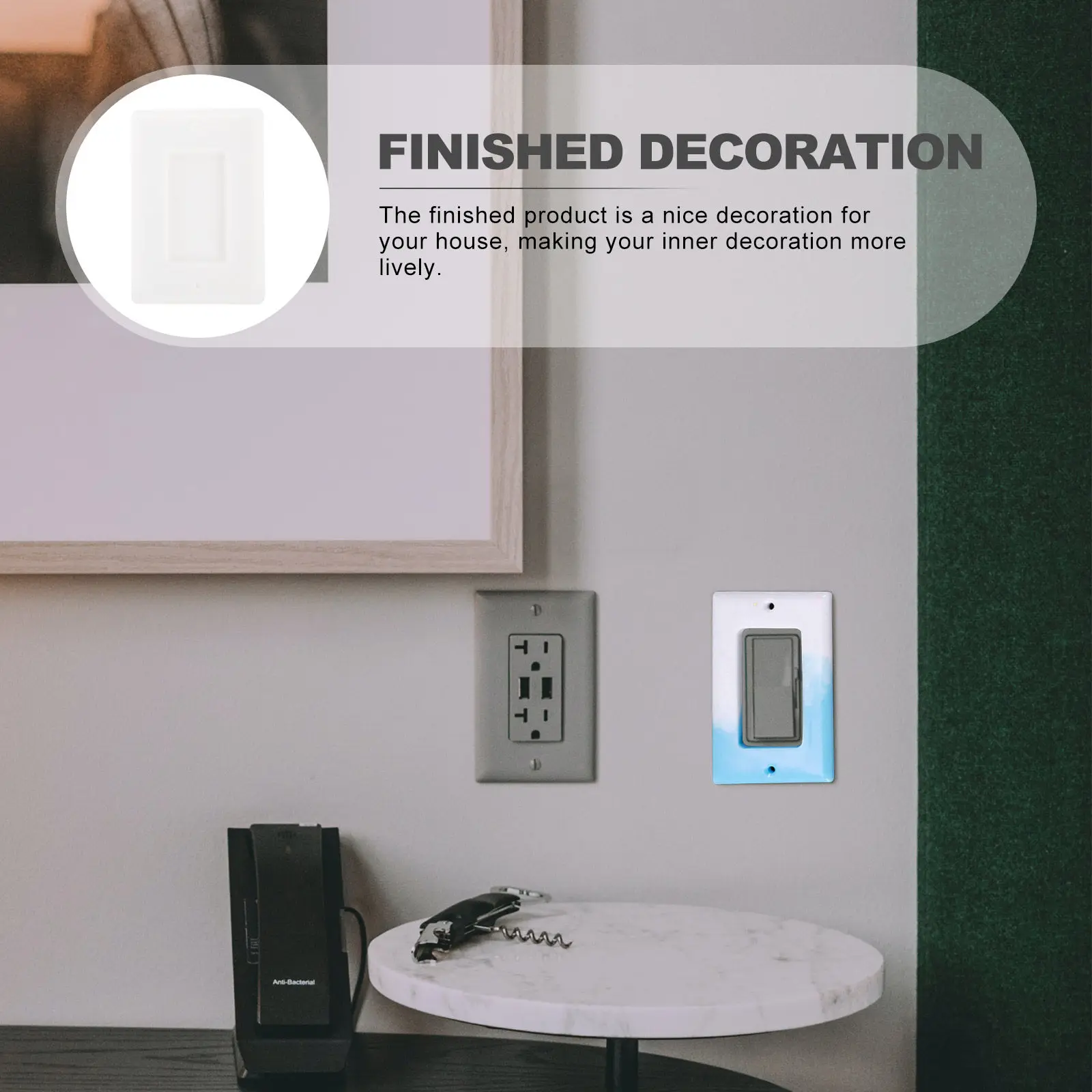 

6Pcs DIY Silicone Switch Cover Mold Resin Epoxy Light Socket Mold for Crystal Casting Decoration Silicone DIY Molds