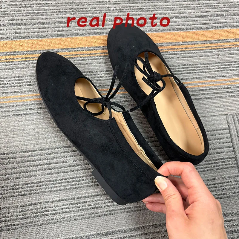Modische Schmetterlingsknoten-Damenschuhe, flache Schuhe für Damen, lässige, weiche Schuhe mit runder Zehenpartie, Slip-On-Schuhe für Damen. – Detail 7