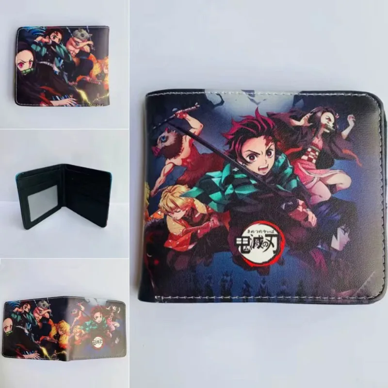 Anime Demon Slayer Kamado Nezuko Foldable Short Wallet Stylish and Simple Portable Coin Purse Cute Things for Girls and Boys