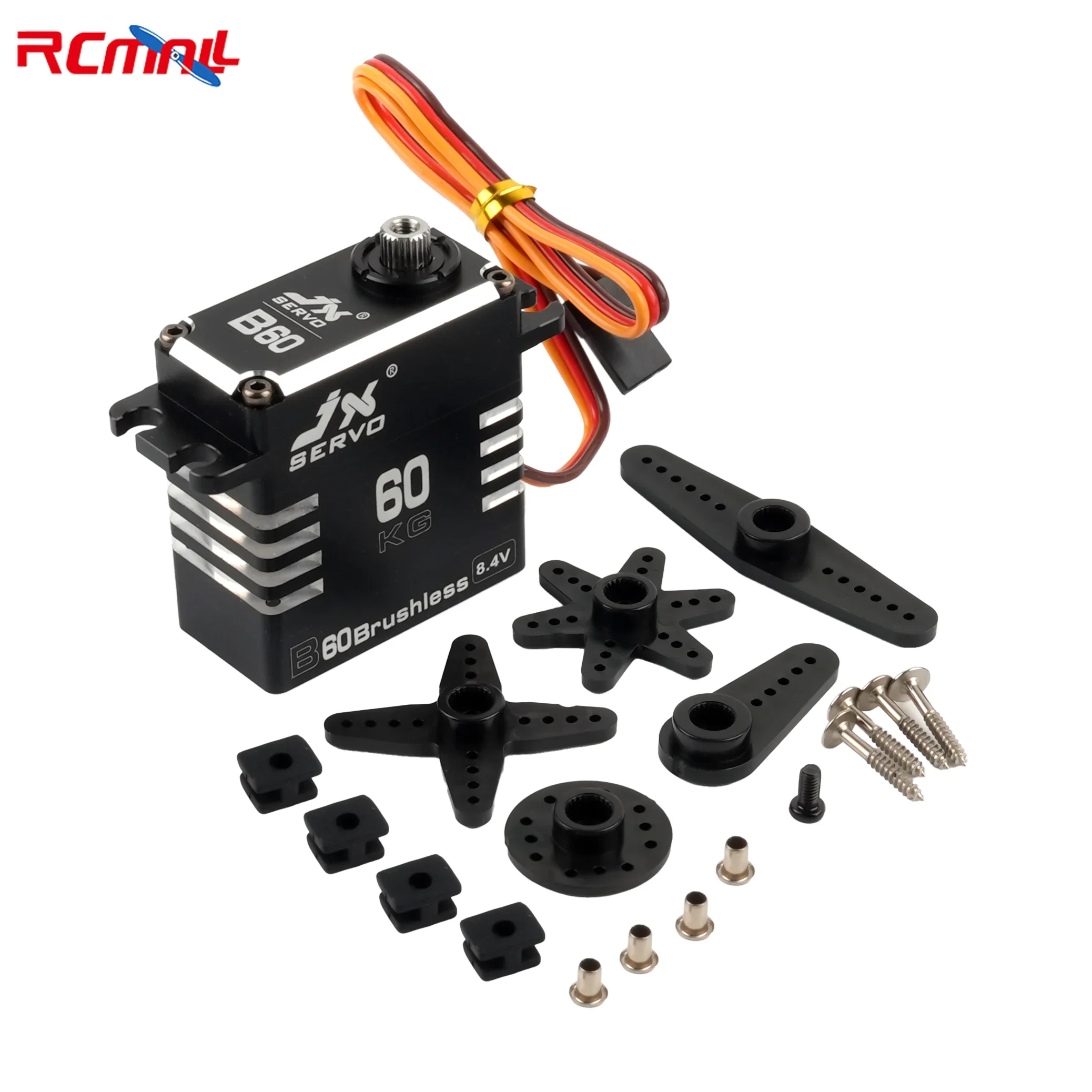 JX B60 High Torque 8.4V 60KG Digital Servo Full Metal Brushless Motor Servos for RC Car Model Aircraft Robotic Arm Crawler