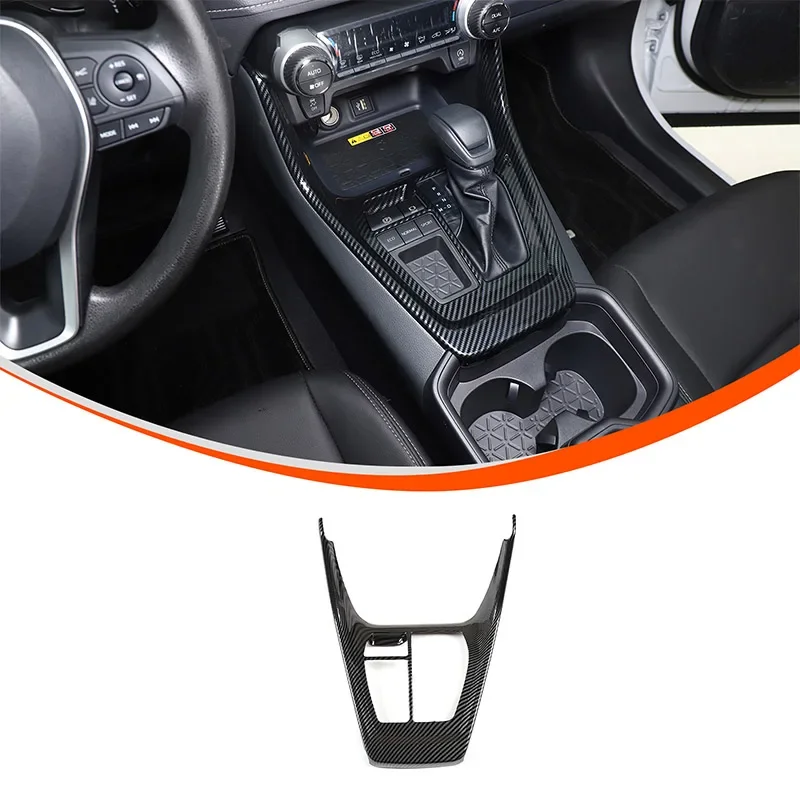 

For Toyota RAV4 2020+ Car Center Gear Shift Decorative Frame ABS Carbon Fiber Pattern Interior Accessories 1 Pcs LHD