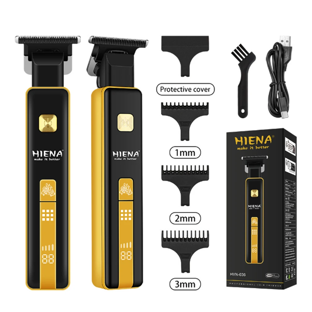 

hiena trimmer Professional Electric Hair Clipper Men's Shaver USB Charging Hair Trimmer Kit Hair Cutting Machine