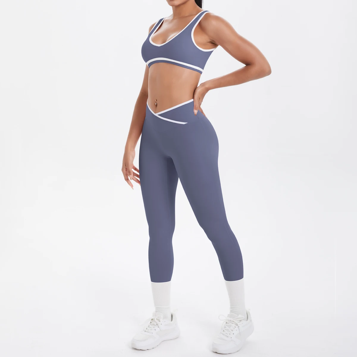 Damen-Sport-BH, Yoga-Hosen-Set, schnell trocknende Leggings, Fitness, Sport, Sommer, Yoga-Top, Push-Up, hoch taillierte Yoga-Sport-Leggings – Detail 33