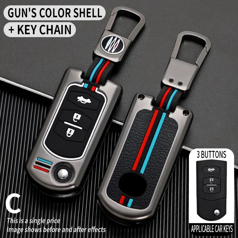 

Car Flip Key Case Cover For Mazda 2 3 5 6 8 CX7 CX-7 CX5 CX-5 CX9 CX-9 MX5 MX-5 M6 RX8 RX-8 2 3 Buttons Shell