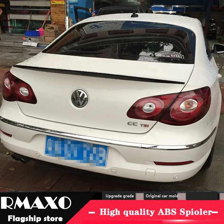 For  Volkswagen CC Spoiler  2011-2015 Volkswagen CC High Quality  ABS Material Car Rear Wing Primer Color Rear Spoiler