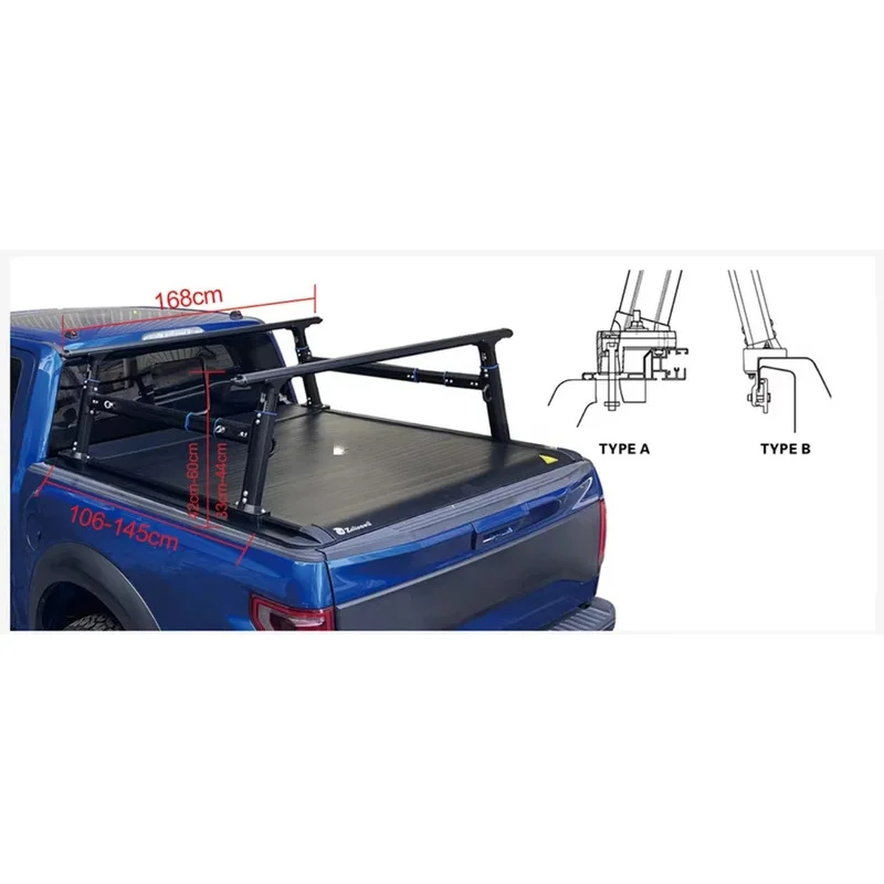 

Hot Selling Cargo Rack Load Bed Carrier Compatible With Roller Shutter Tonneau Cover 2012-2022