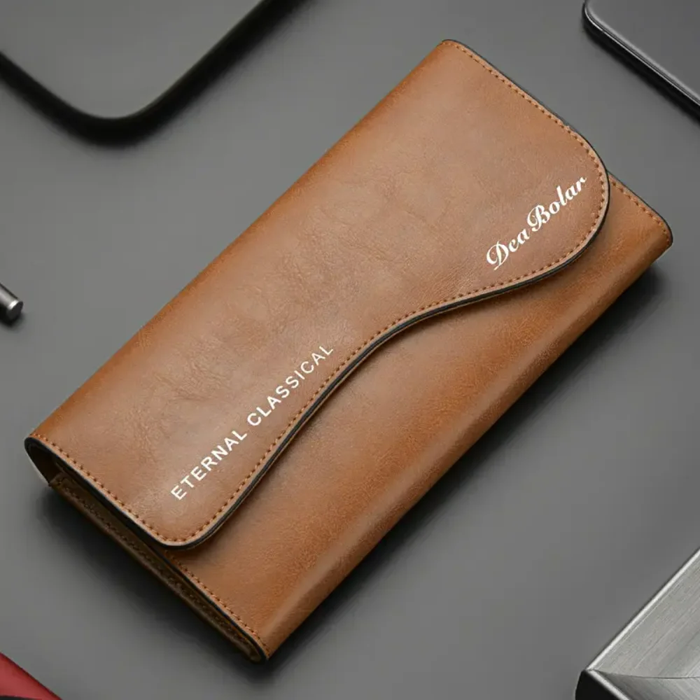 

Men's Fashion Casual Long Vintage PU Leather Multifunctional Wallet