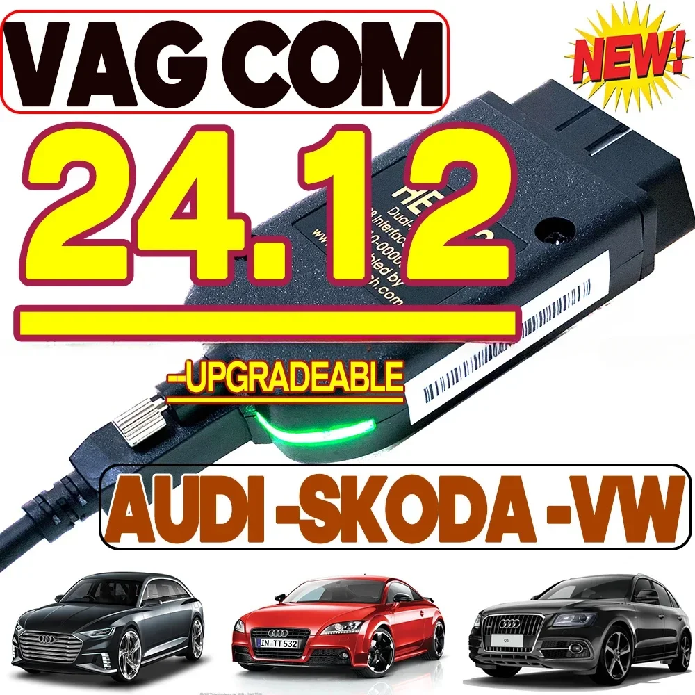 2025 Newest V24.7.1 VAG HEX V2 VAGCOM Interface For VAG COM  VW-AUDi Professional Scan Code Upgrade Hardware AUTO COM VCDS TOOL