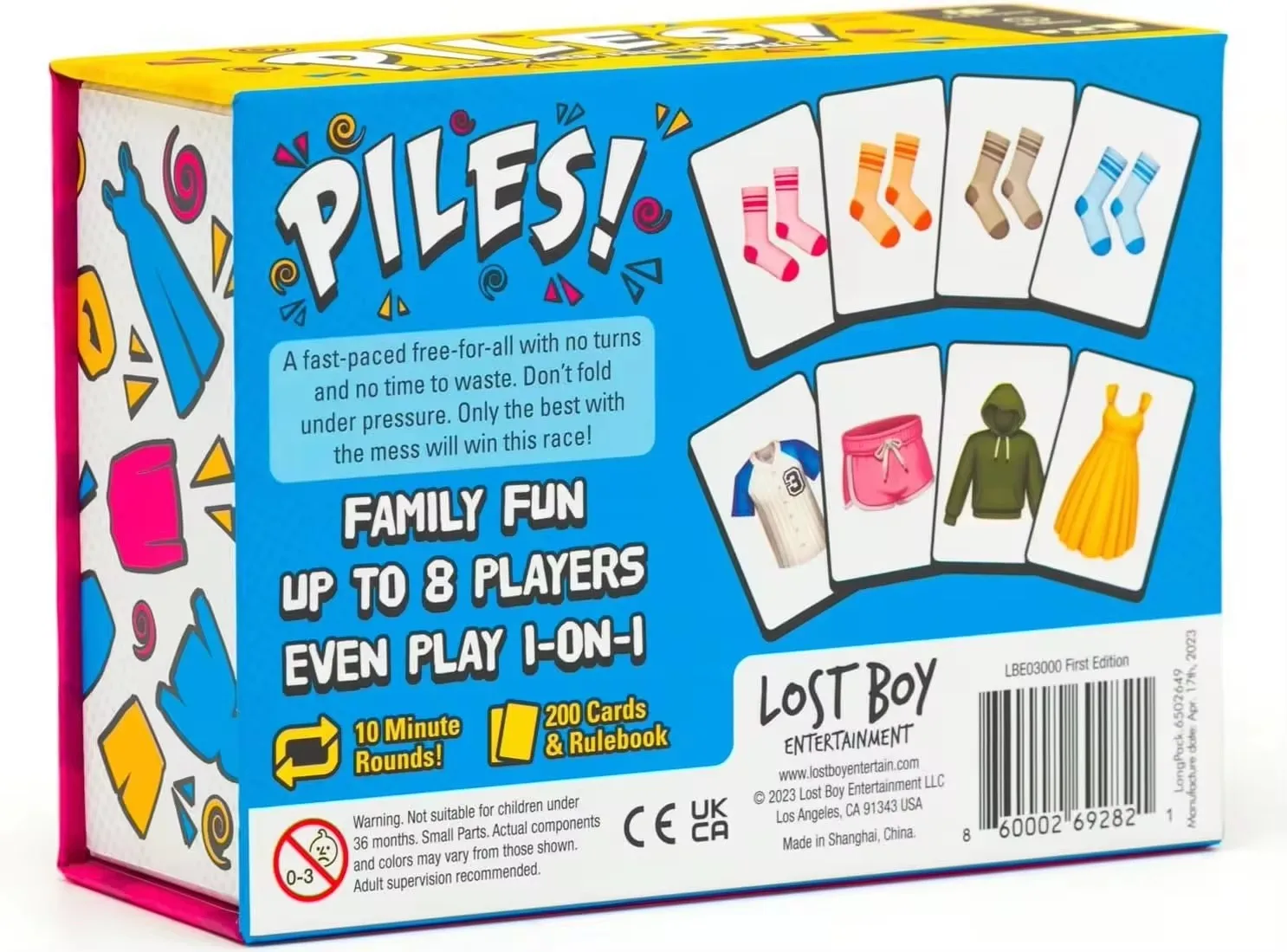 Lost Boy Entertainment Piles - Card Game - Home Game - Suitable for Children 8 and Over - Adult Game - Home Game Night - Travel