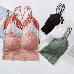 Sexy Seamless Lace Bralette Womens Bra Tops Summer Lingerie Bra Camisole Girls Breathable Tube Top