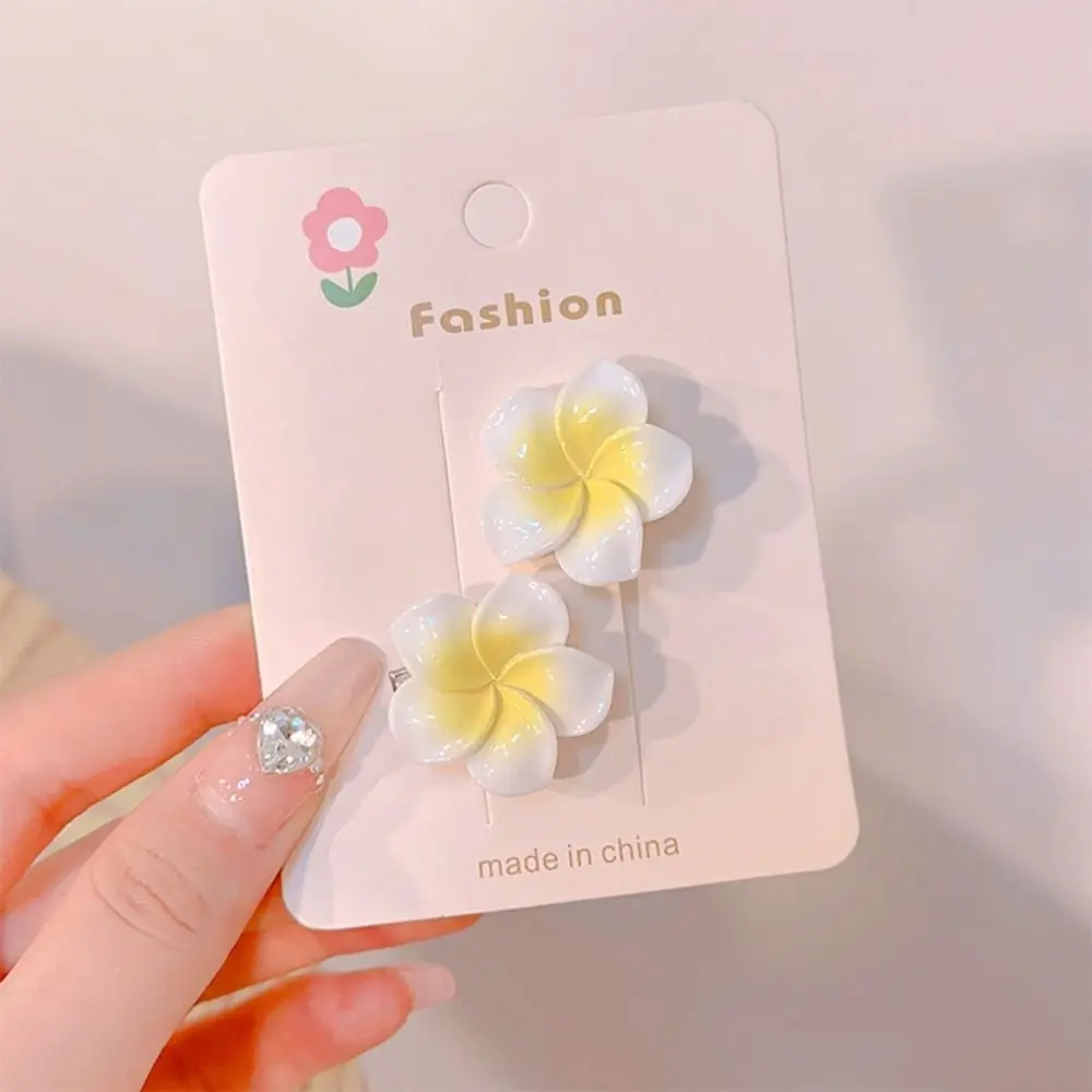 

Hair Rope Plumeria Flower Hair Clip Hair Clip Hair Accessories Egg Flower BB Clip Traditional Hair Ornaments Flower Barrette