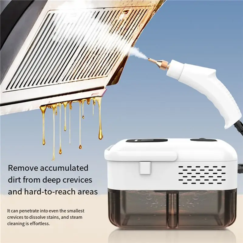 A02V Handheld Steam Cleaner Machine 1500W - High Temperature Steamer for Kitchen Hood, Air Conditioner, Car Detailing & Home