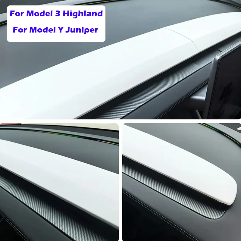 

For Tesla Model 3 highland Model Y Juniper 25 26 ABS Dashboard Cover Trim Air Outlet Panel Cover Sticker Interior Accessories
