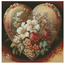 Rose Flower 16CT 18CT 14CT Unprinted Top Quality Cross Stitch Kits Embroidery Art DIY Handmade Needlework Home Decor