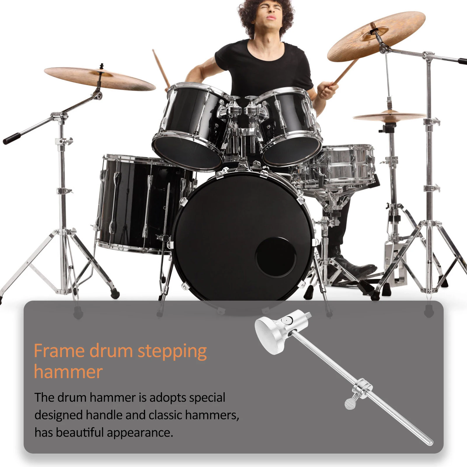 

Drum Beater Adjustable Pedal Hammer Metal Bass Drum Accessory Versatile Comfortable Use Percussion Instrument Bass Accessories