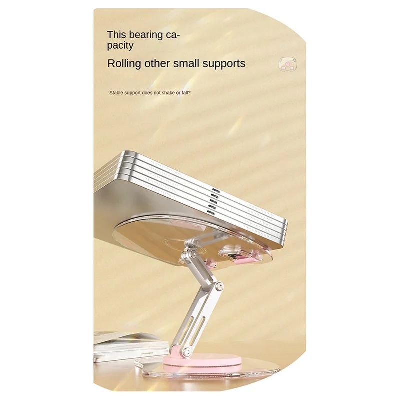 Tablet Bracket Holder Adjustable Folding Stand Transparent Acrylic Tablet Desktop Support Durable Yellow