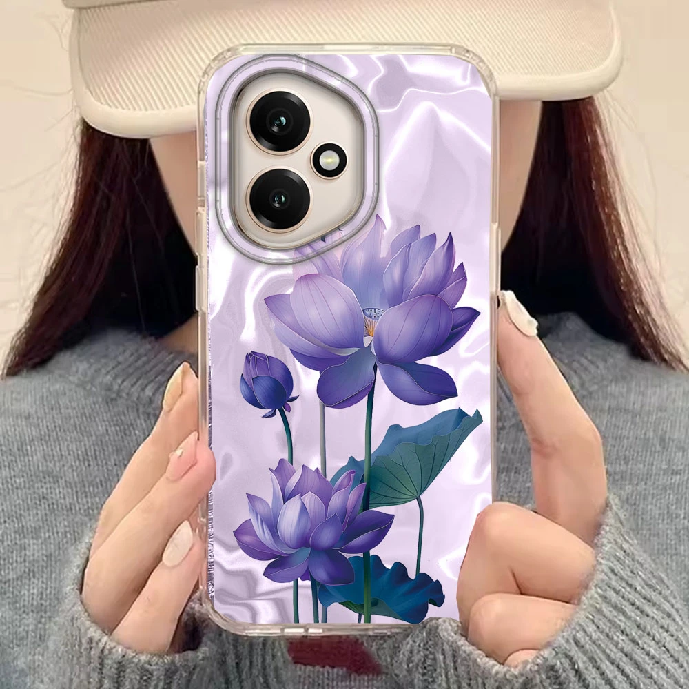 INS لوتس الأزهار الملونة جراب هاتف ل الشرف 400 200 90 الذكية برو Magic7 6 5 70 لايت X9a X9c X9b X8a X8b X6c X7b X7c غطاء