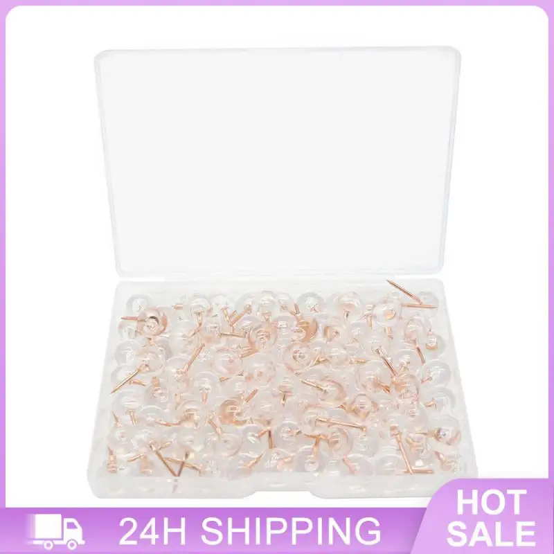 مسمار إبهام بسيط الشكل ، سهل الاستخدام ، أظافر بلون ذهبي وردي ، حجم صغير ، مادة أظافر أرضية ، مسمار سميك 1 × 2 ، 77 جم