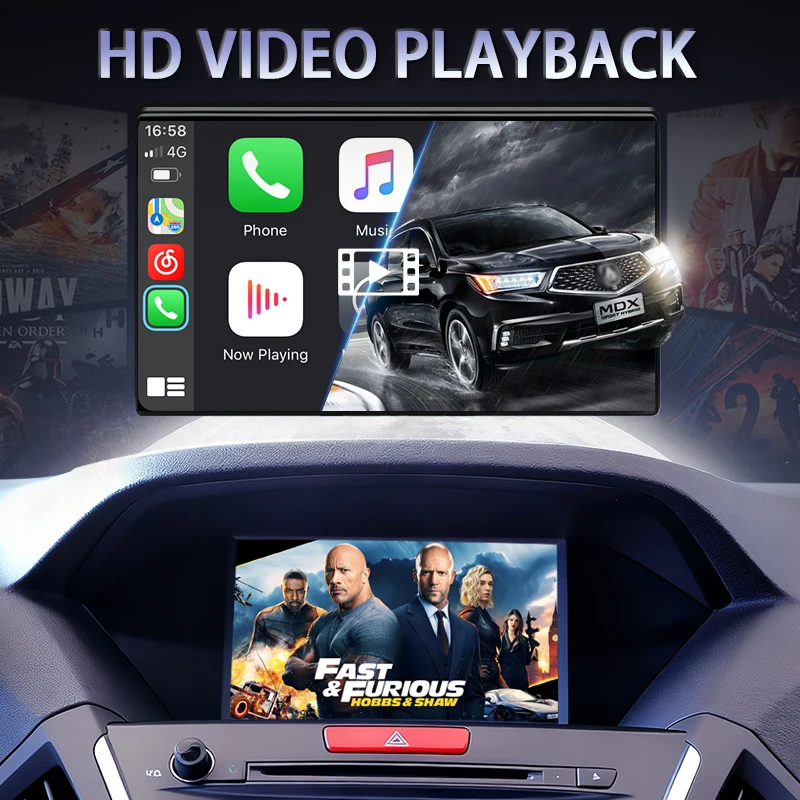 صندوق Ai للسيارة لاسلكي Apple Carplay Android Auto لـ Acura YD3 MDX RDX TLX ILX RLX Honda Odyssey شاشة أصلية تدعم النسخ المتطابق #4