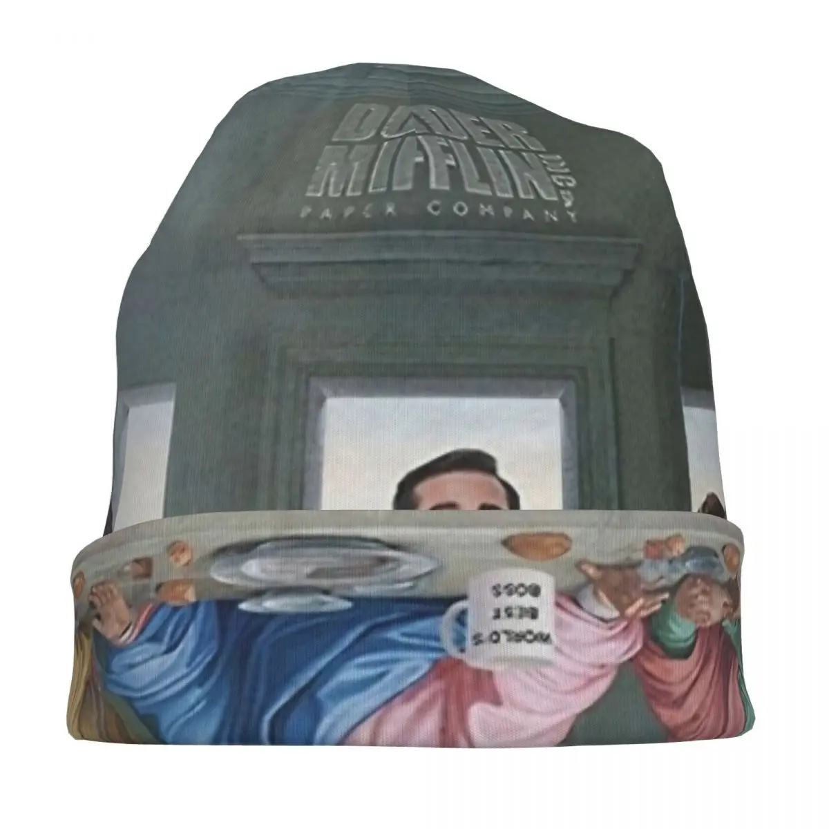 The Last Supper Office Skullies Beanies Hat Michael Scott Cool Unisex Street Cap Warm Dual-use Bonnet Knit Hat