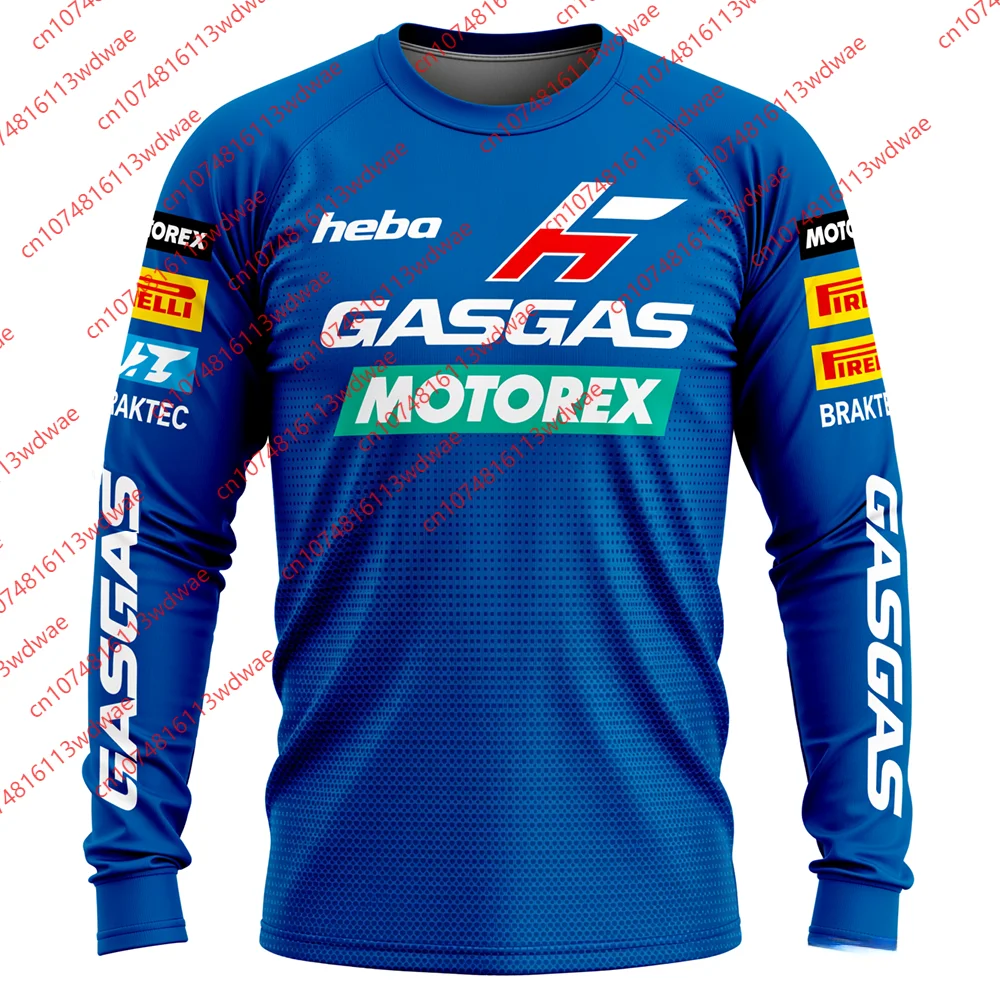 Jersey de Motocross GASGAS Hebo Motorex de Secado Rápido, Transpirable y Resistente para Entusiastas y Pilotos de Carreras Todoterreno