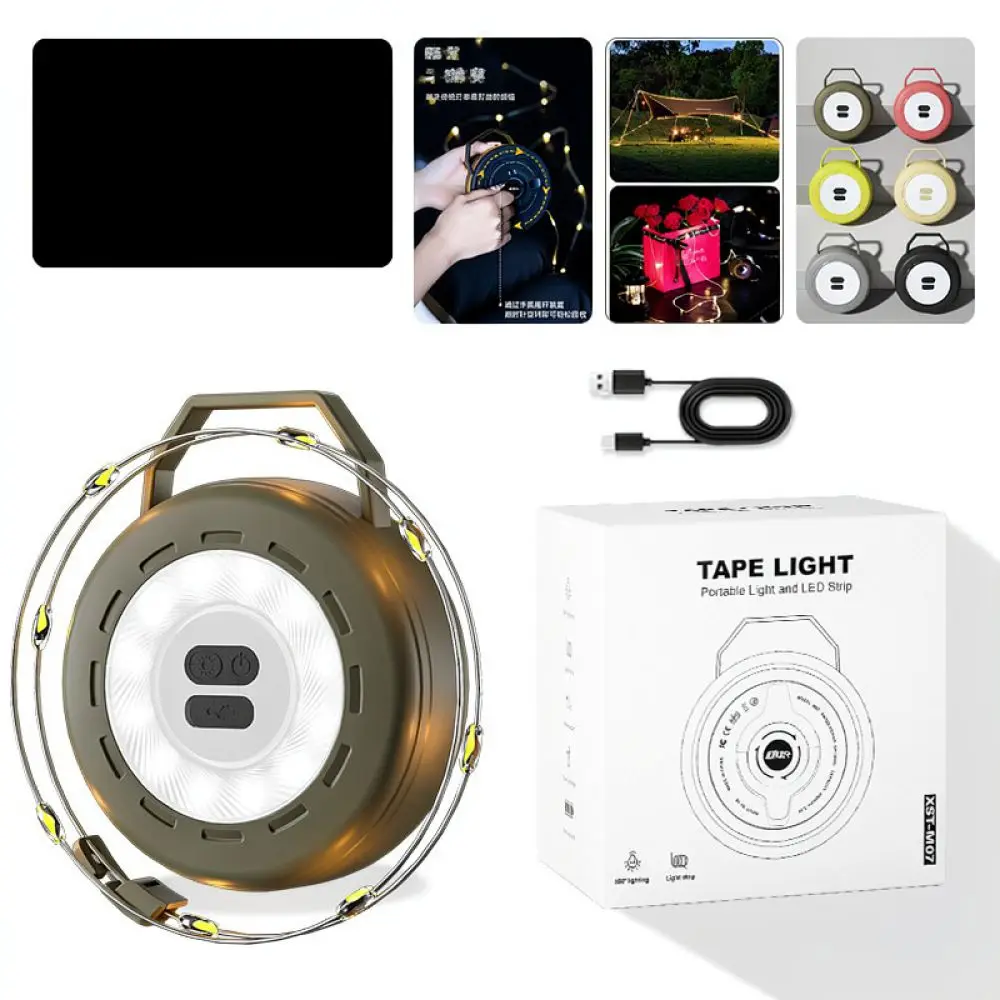 Outdoor Camping Tent Canopy Decorative LED String Light Portable Atmosphere Rechargeable Lighting For Xinsteer