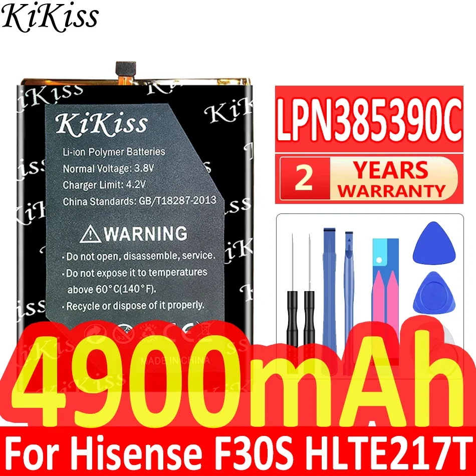 

KiKiss Мощный аккумулятор LPN 385390 C 4900 мАч для аккумуляторов Hisense F30S HLTE217T + бесплатные инструменты