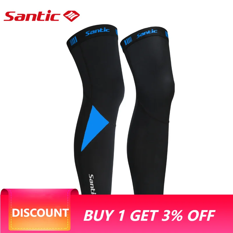 Santic Cycling Leg Warmers MTB Bike Bicycle Leggings Running Warm Cycle Basketball Winter Sports Tights Asian Size K8ME023